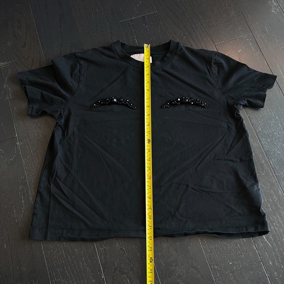 SIMONE ROCHA X H&M APPLIQUED black TSHIRT WITH BEADS SIZE Medium limited - Picture 3 of 7